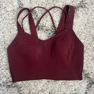 lululemon athletica Burgundy Strappy Sports Bra